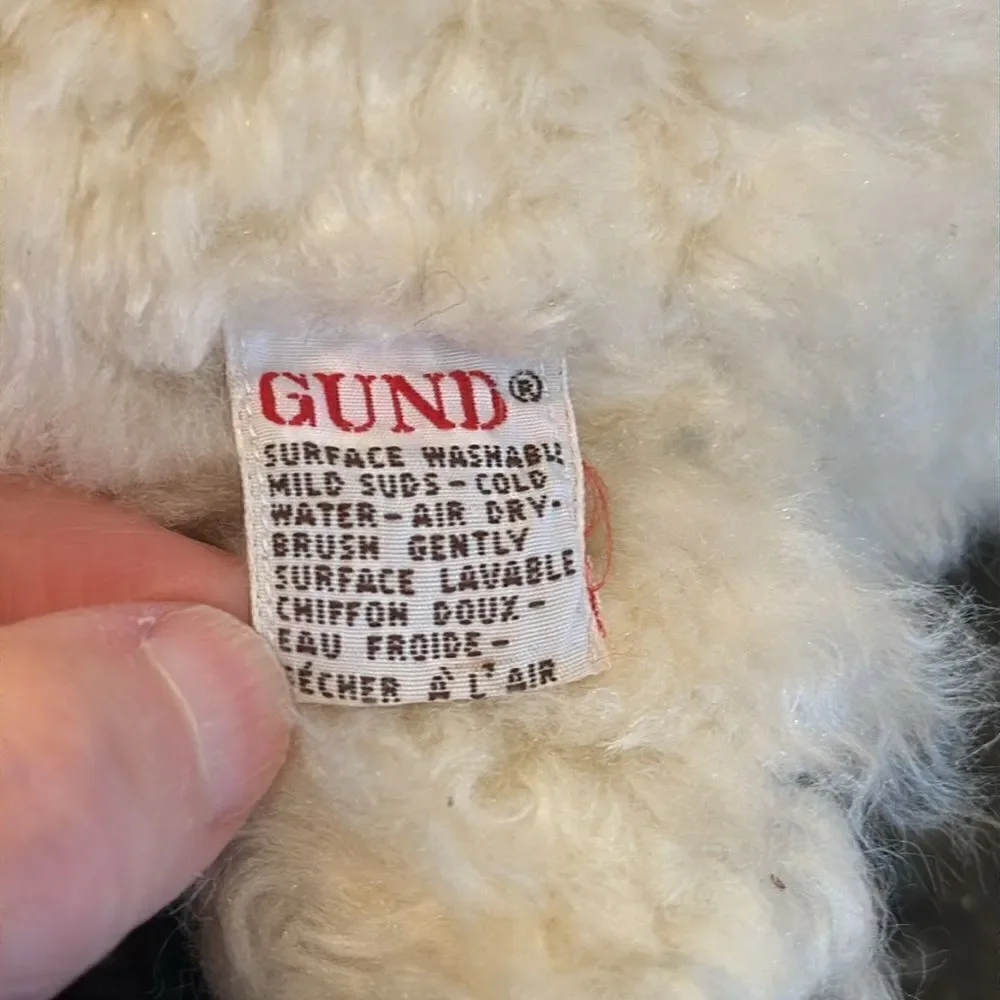 Vintage 1992 GUND Woolie Lamb w/ Ringing Bell Plush Sheep Toy Stuffed Animal 12” - Picture 10 of 11